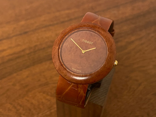 Vintage Tissot WoodWatch W151 front view