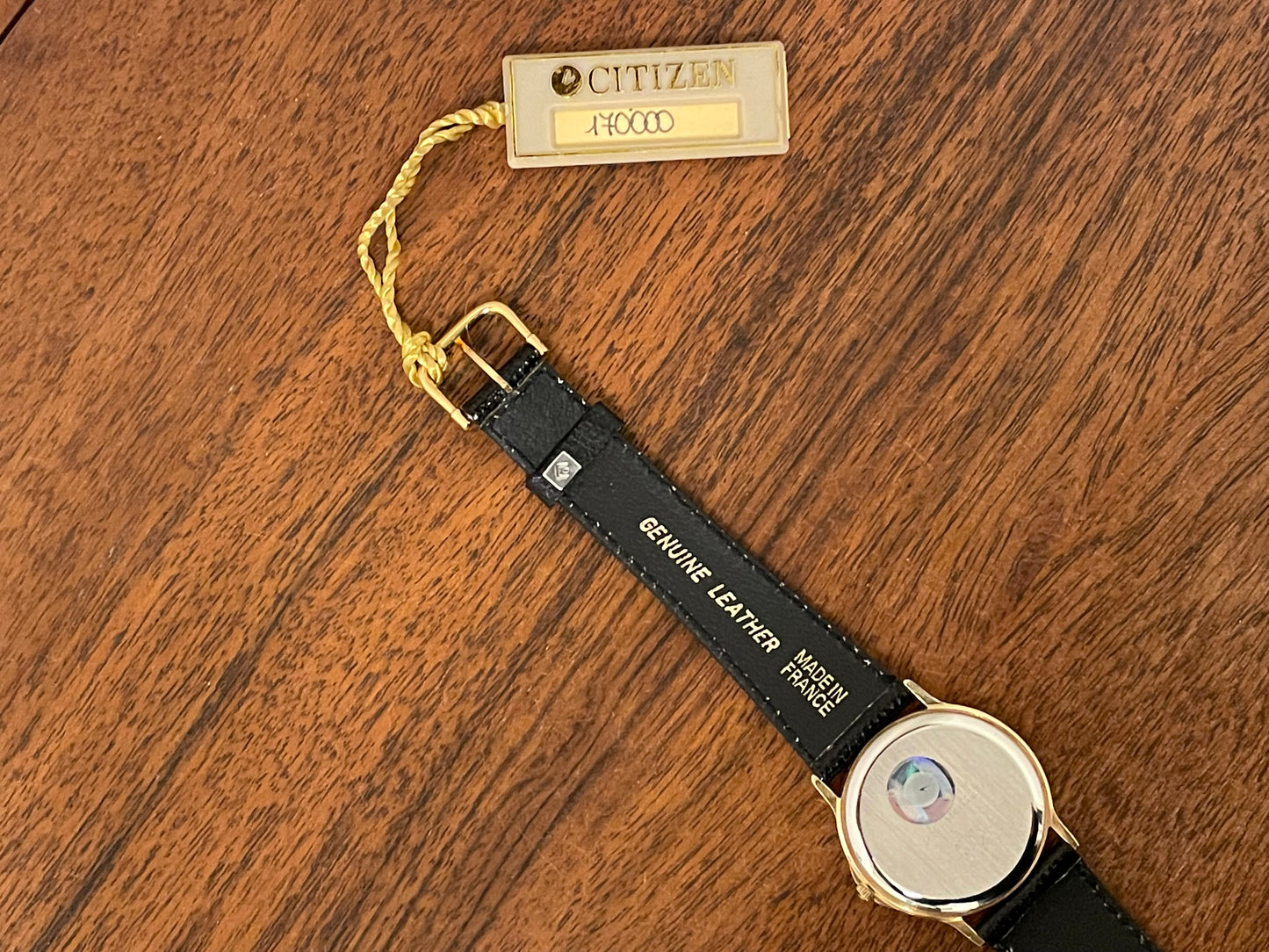 (1979) Citizen 3620-958195SJ dress watch - black dial w/ diamond marker (NOS)