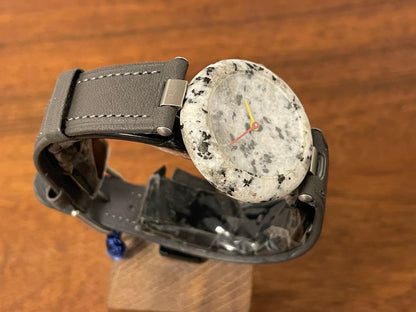 (1980s) Tissot RockWatch R150 light grey/black granite - mid size model (NOS)