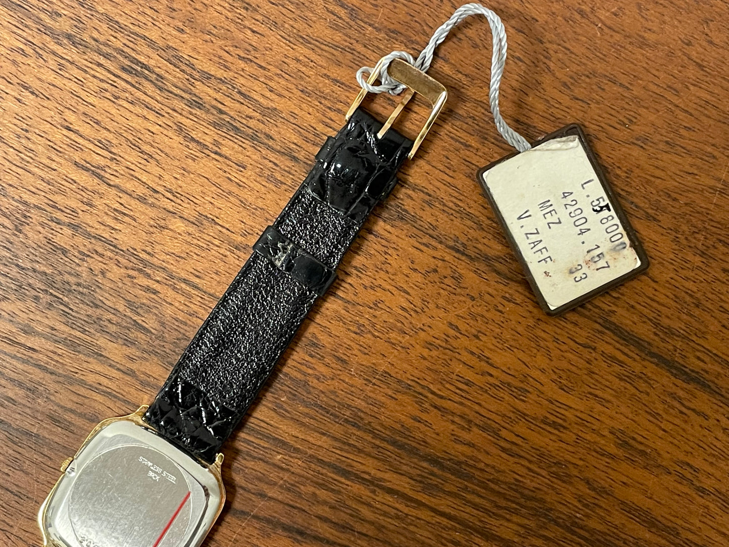 (1980s) Longines 978 6398 dress watch - gold plated case - gold dial w/ stick markers (NOS)