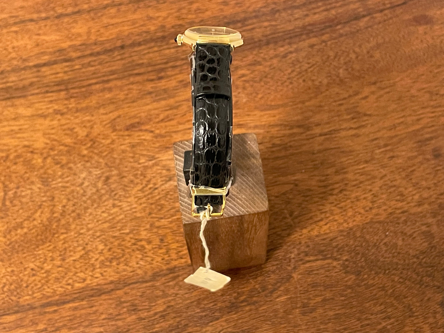 (1970s) Certina 6797 dress watch - gold plated 10M case - green dial w/ diamond markers - small size (NOS)