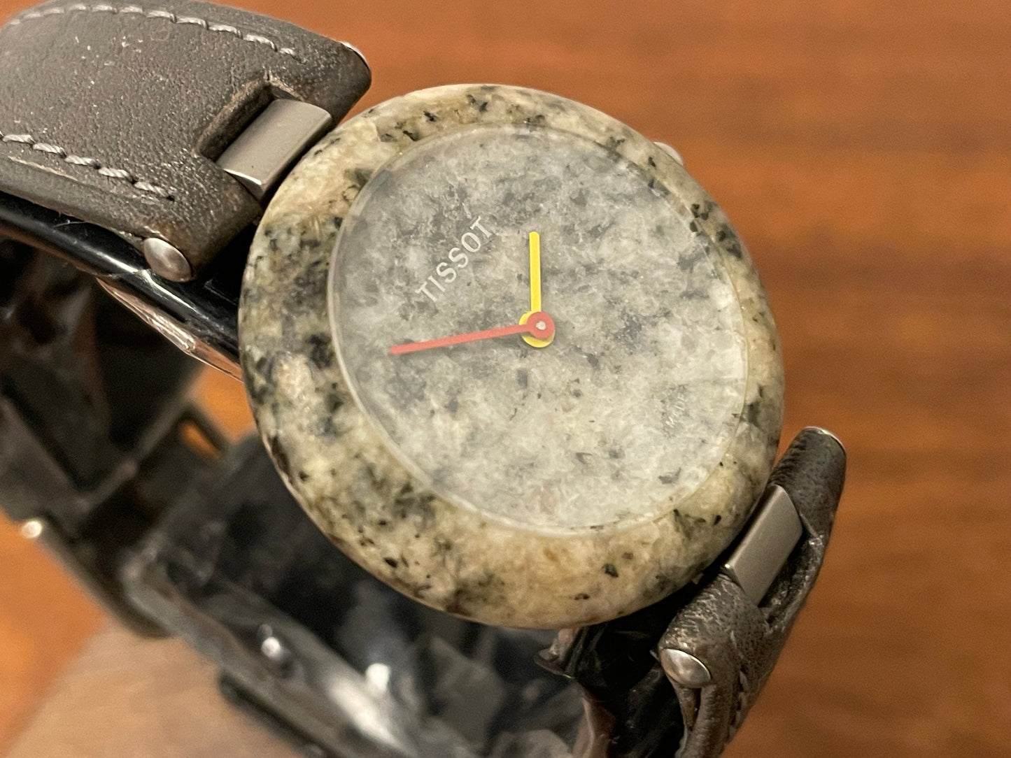 (1980s) Tissot RockWatch R150 green/black granite - mid size model