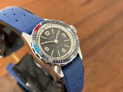 (1970s) Guilde Reglex Pepsi Diver manual wind watch - small size (serviced)