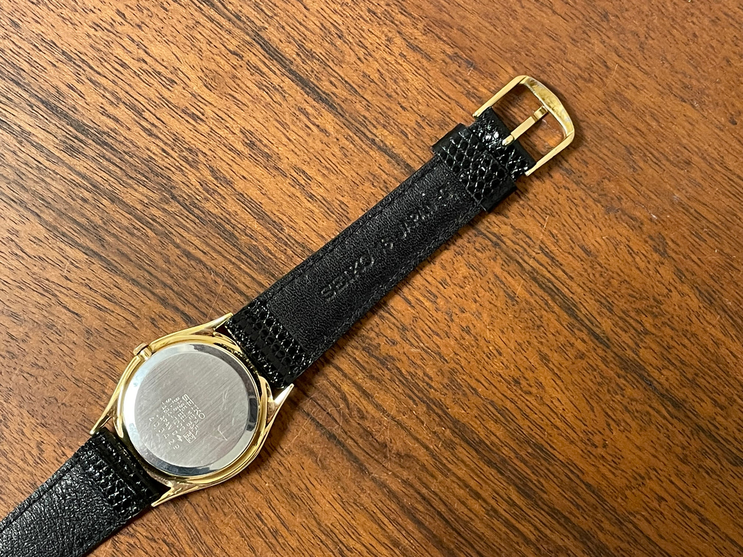 (1984) Seiko 7434-7000 dress watch - cream dial w/ moonphase & Roman numerals