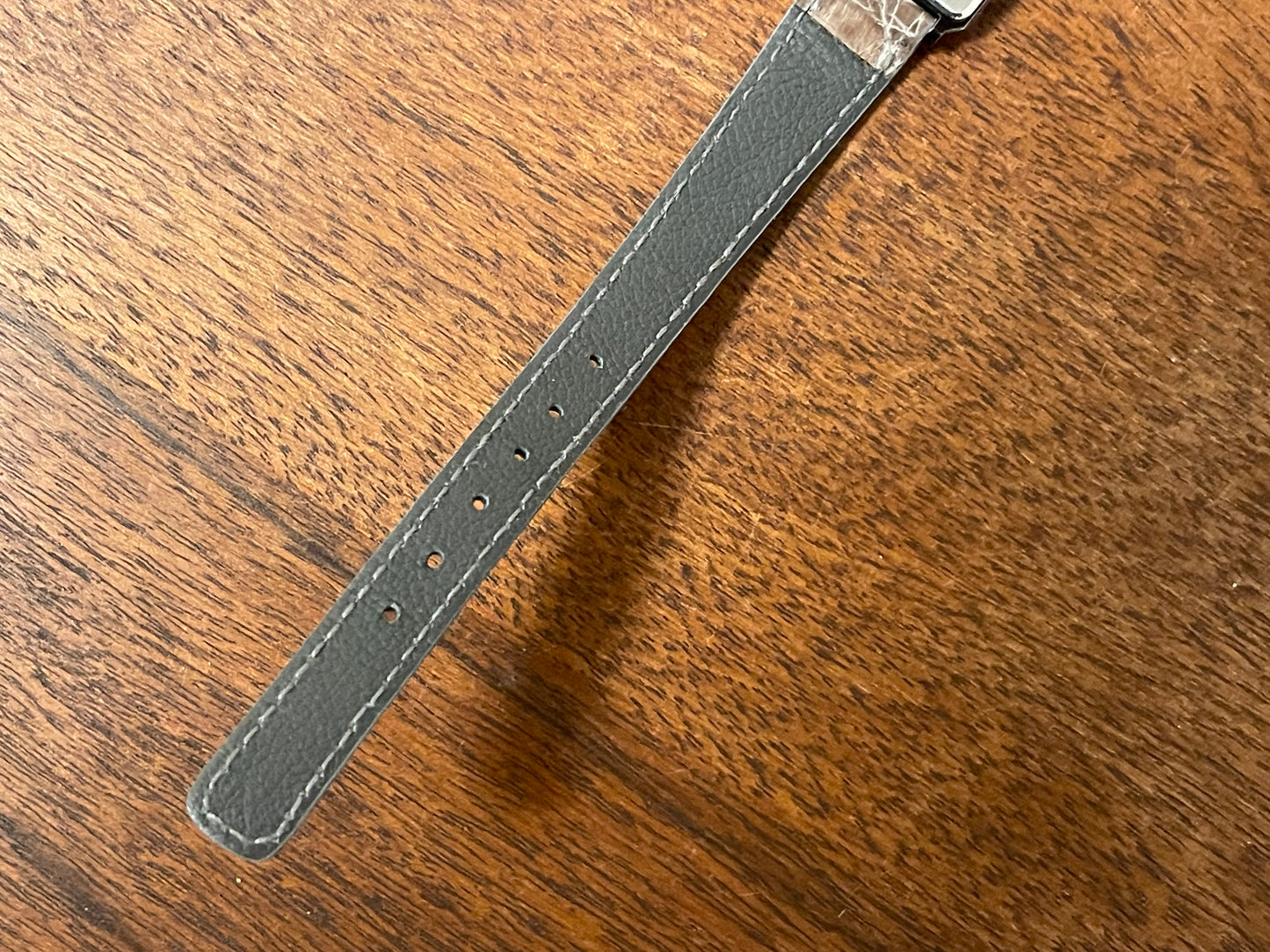 (1985) 2C20-6230 "Tank" - grey case - silver striped "pyjama" dial w/ gold stick markers - small size (NOS)