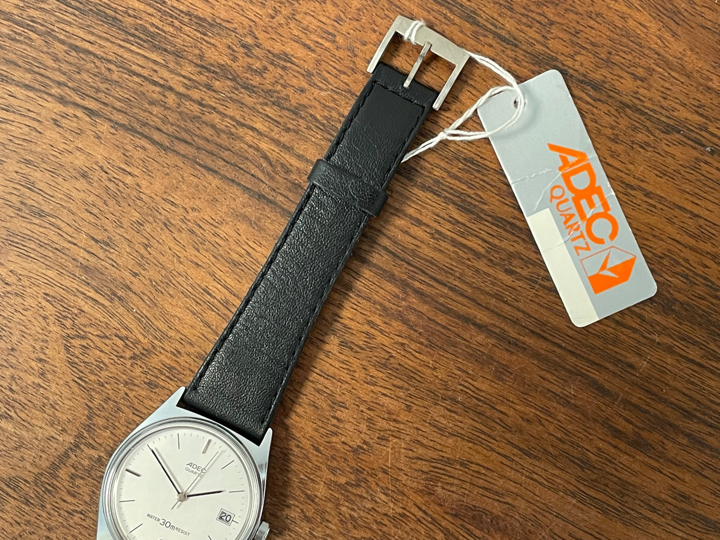 (1990s) ADEC (by Citizen) AGO-917-12Z - silver dial w/ silver markers (NOS)