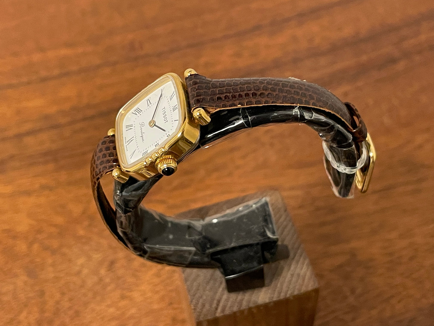 (1970s) Tissot Boutique dress watch - white dial w/ black Roman numerals - small size (NOS)