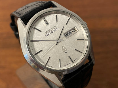 (1975) Seiko 4823-8000 King Quartz - silver grain dial w/ silver markers