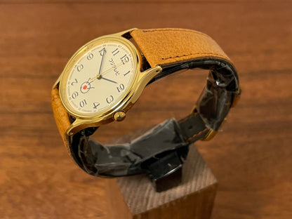 (1980s-1990s) Citizen "Fuji Television" logo dress watch - creme dial w/ black Arabic numerals