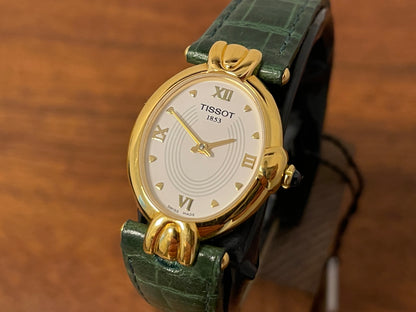 (1990s) Tissot G225/325 dress watch - white dial with gold markers - small size (NOS)