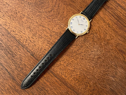 (1991) Seiko 7N00-8A00 dress watch - white dial w/ Roman numerals & Leafe hands (NOS)