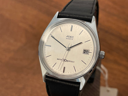 (1990s) ADEC (by Citizen) AGO-917-12Z - silver dial w/ silver markers (NOS)