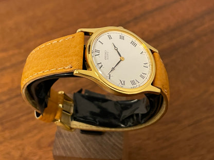 (1988) Seiko 5Y30-7A71 dress watch - white dial w/ Roman numerals & Breguet hands (NOS)