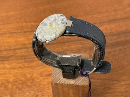 (1980s) Tissot RockWatch R150 light blue sodalite - mid size model (NOS)