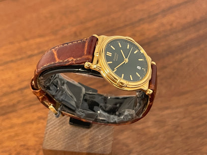 (2002) Pulsar V782-6A80 dress watch  - British green dial w/ gold markers - small size (NOS)