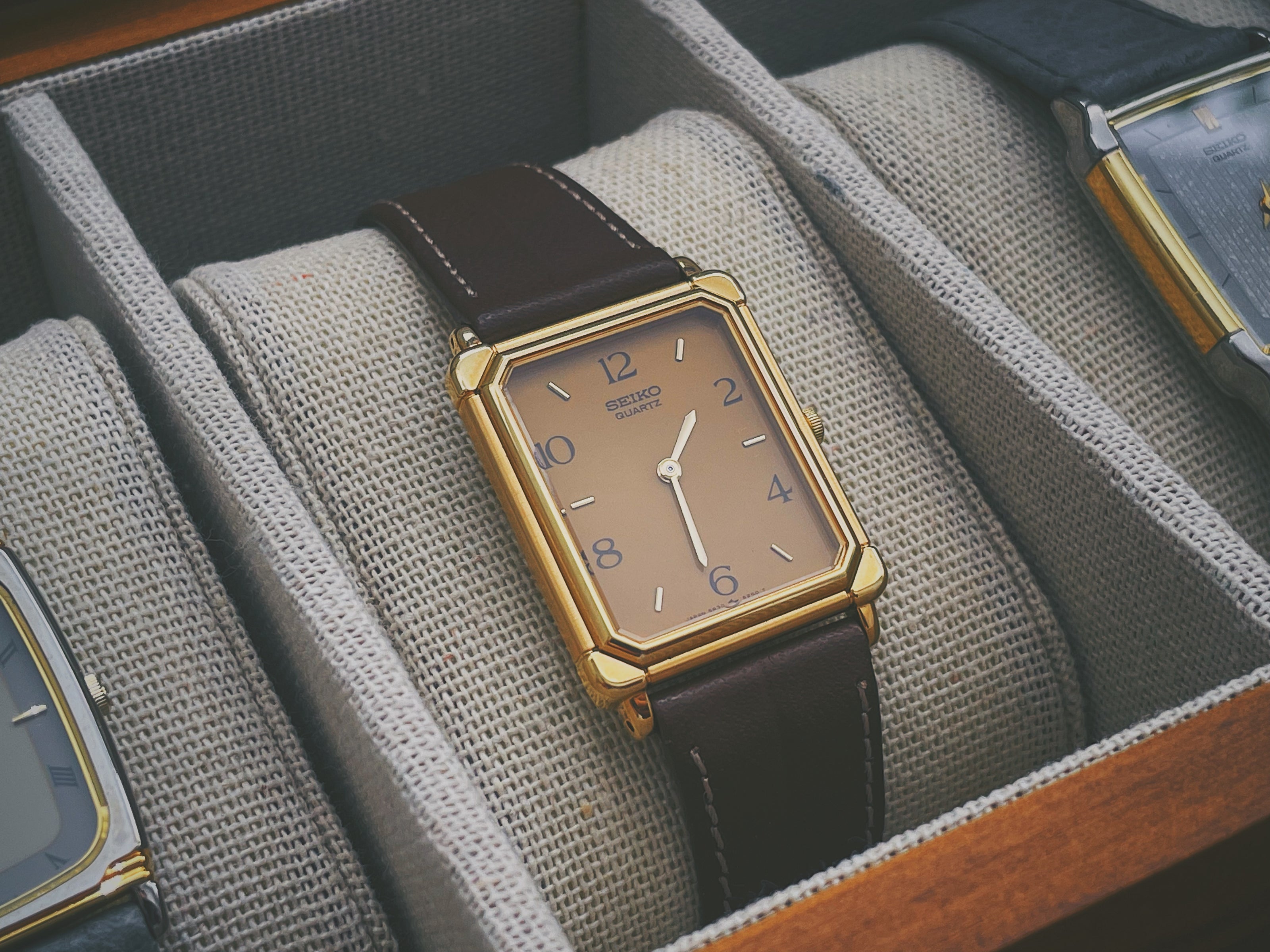 Vintage Seiko 5P30-5140 "Tank" with caramel dial