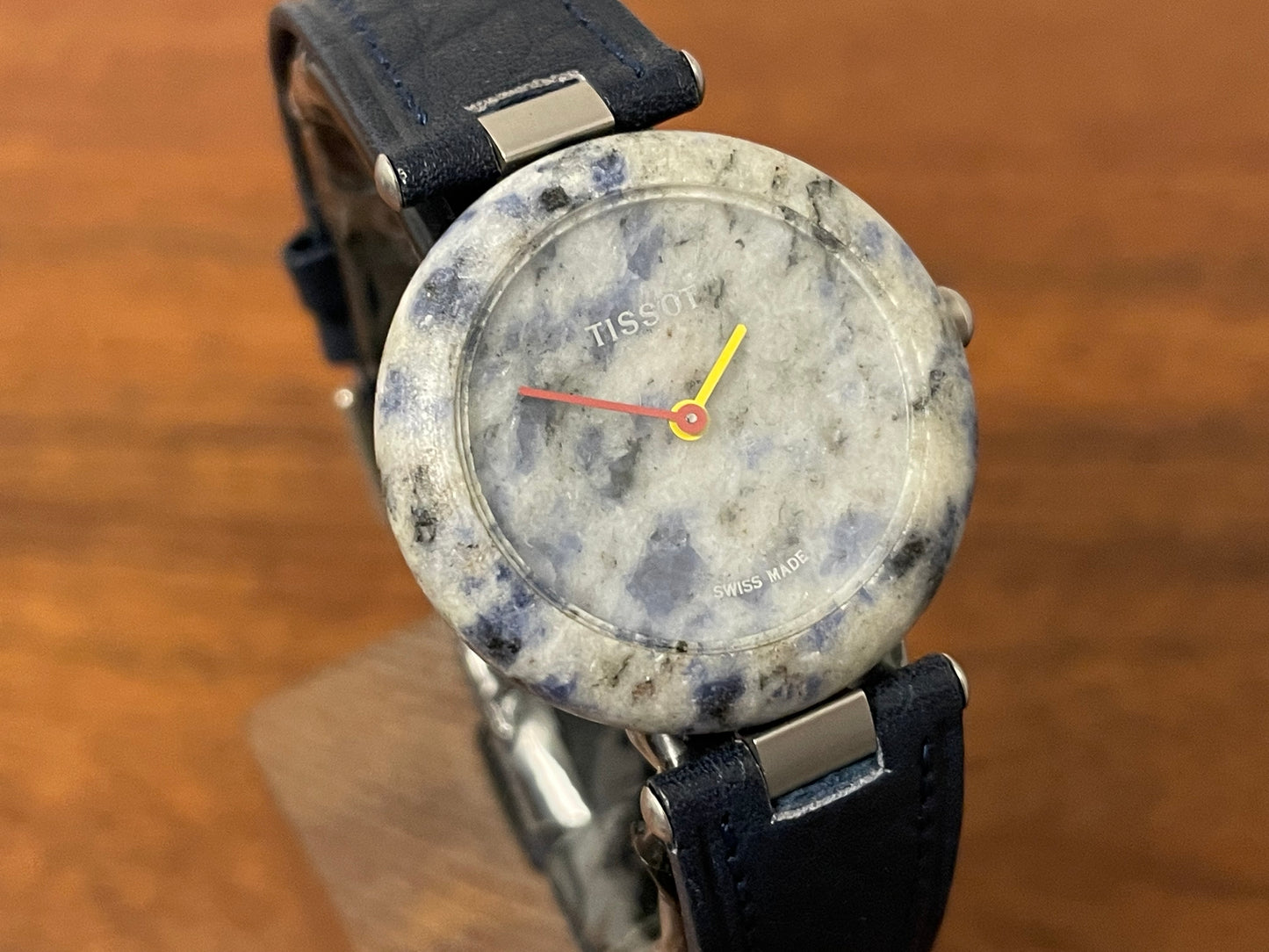 (1980s) Tissot RockWatch R150 light blue sodalite - mid size model (NOS)