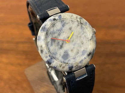 (1980s) Tissot RockWatch R150 light blue sodalite - mid size model (NOS)
