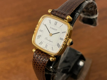 (1970s) Tissot Boutique dress watch - white dial w/ black Roman numerals - small size (NOS)