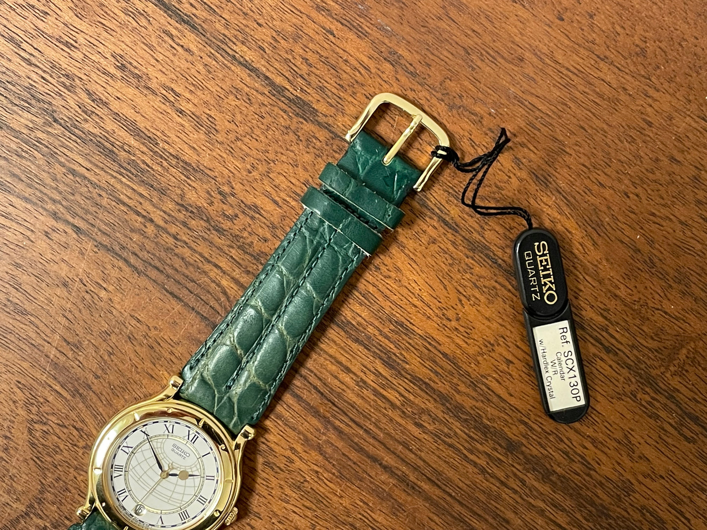 (1999) Seiko 5Y22-6050 Age of Discovery (AOD) dress watch - white dial w/ black Roman numerals (NOS)