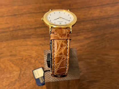 (1995) Seiko V700-6K30 dress watch - white Guilloché dial w/ black Arabic numerals & Breguet hands (NOS)