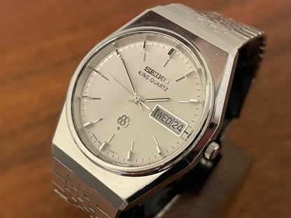 (1979) Seiko King Quartz 9923-7000 with silver dial - Twin Quartz movement (serviced)
