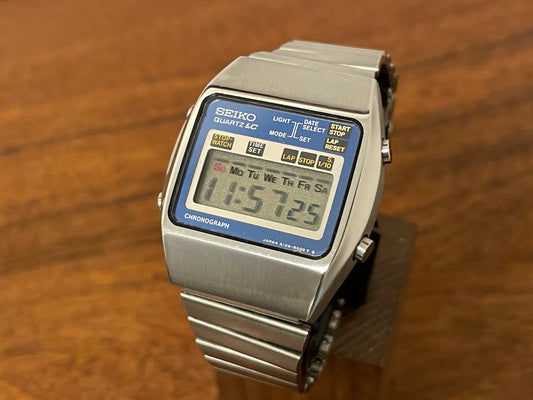 Seiko A128-5000 Quartz LC digital/LCD chronograph