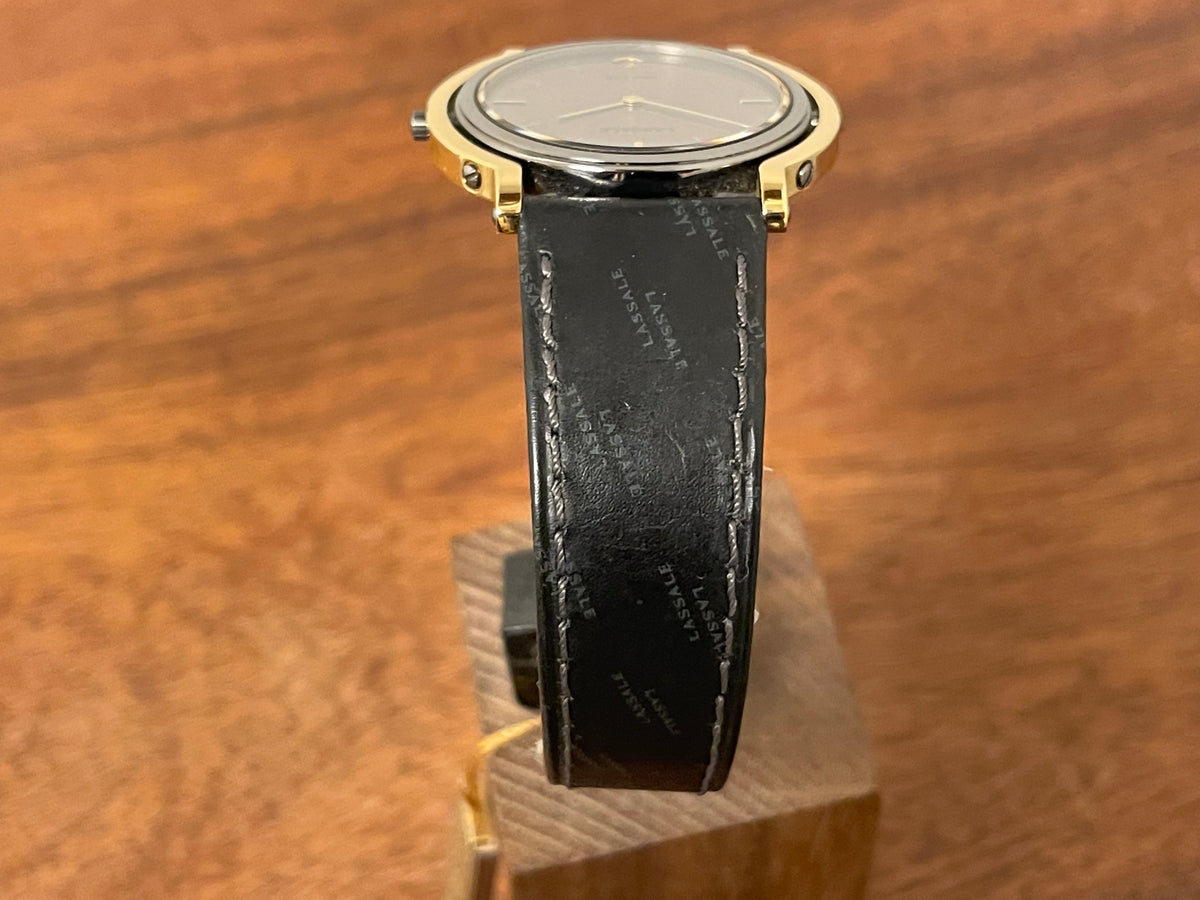 (1982) Seiko 7759-6039 Lassale dress watch - bi-color case - silver dial w/ gold stick markers (NOS)