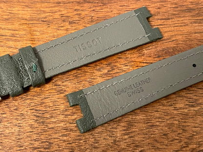16mm Tissot Rockwatch R150 dark green leather strap (NOS)