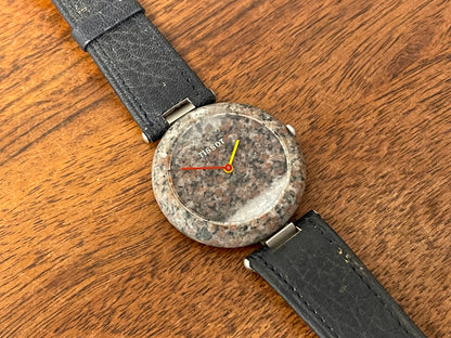 (1980s) Tissot RockWatch R151 grey/brown granite - large size model