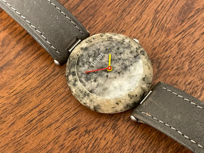 (1980s) Tissot RockWatch R150 green/black granite - mid size model