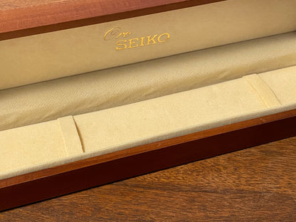 Vintage Seiko “Oro” rectangular wooden box
