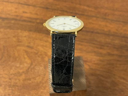 (1990s) Omega De Ville 195.0075 ultra thin dress watch - Cal. 1378 - cream dial w/ Roman numerals (NOS)