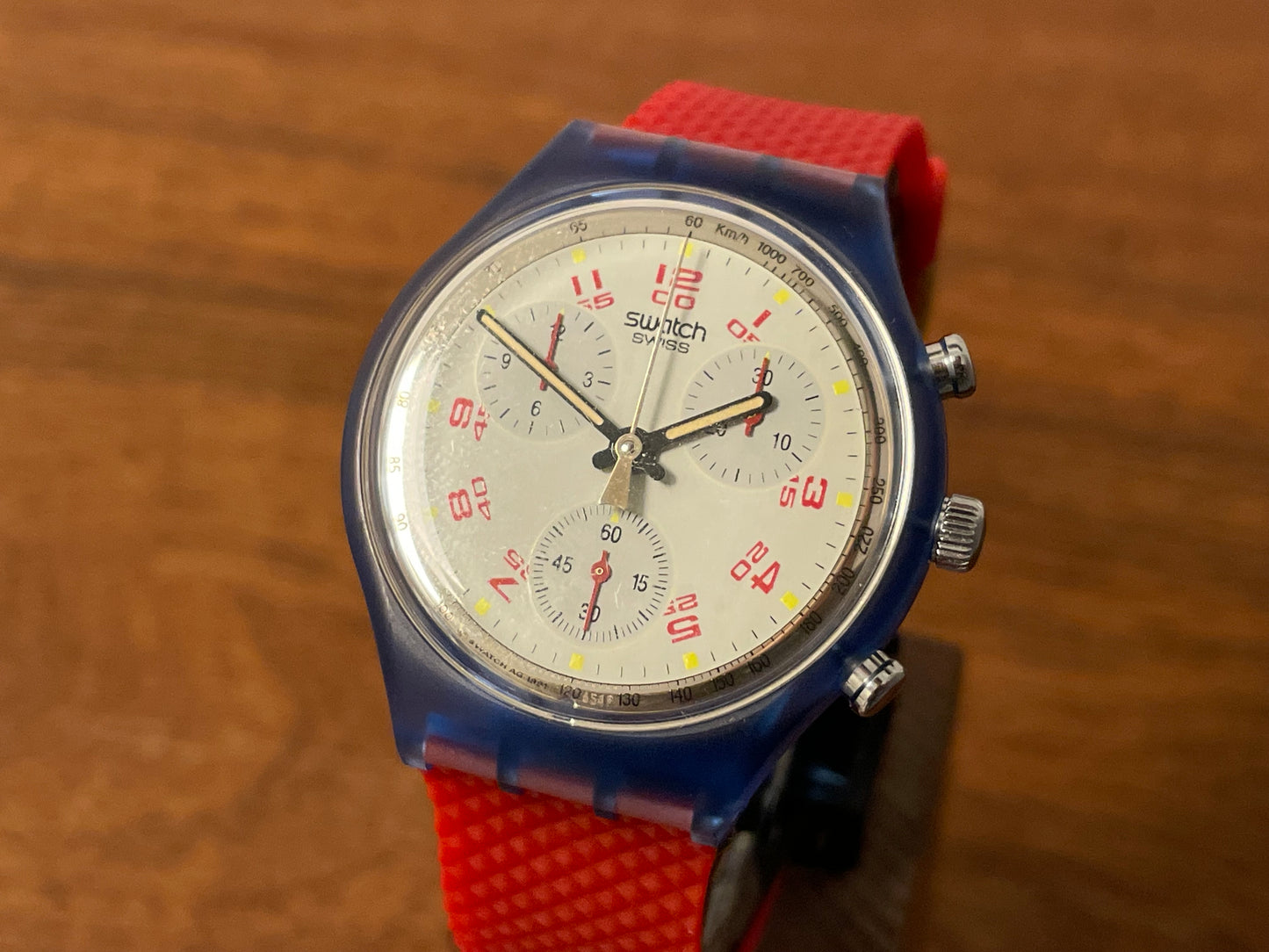 (1992) Swatch SCN103 Chrono "JFK" (NOS + full set)