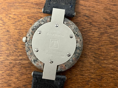 (1980s) Tissot RockWatch R151 grey/brown granite - large size model