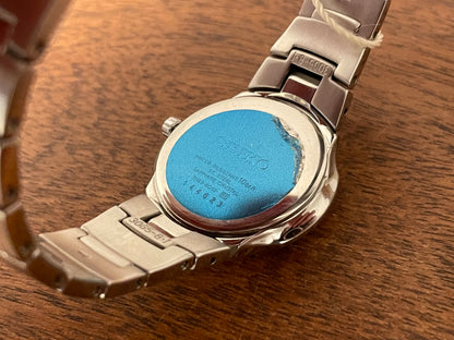 (2001) Seiko 7N89-6C40 Premier on bracelet - white dial w/ Arabic numerals - small size (NOS)