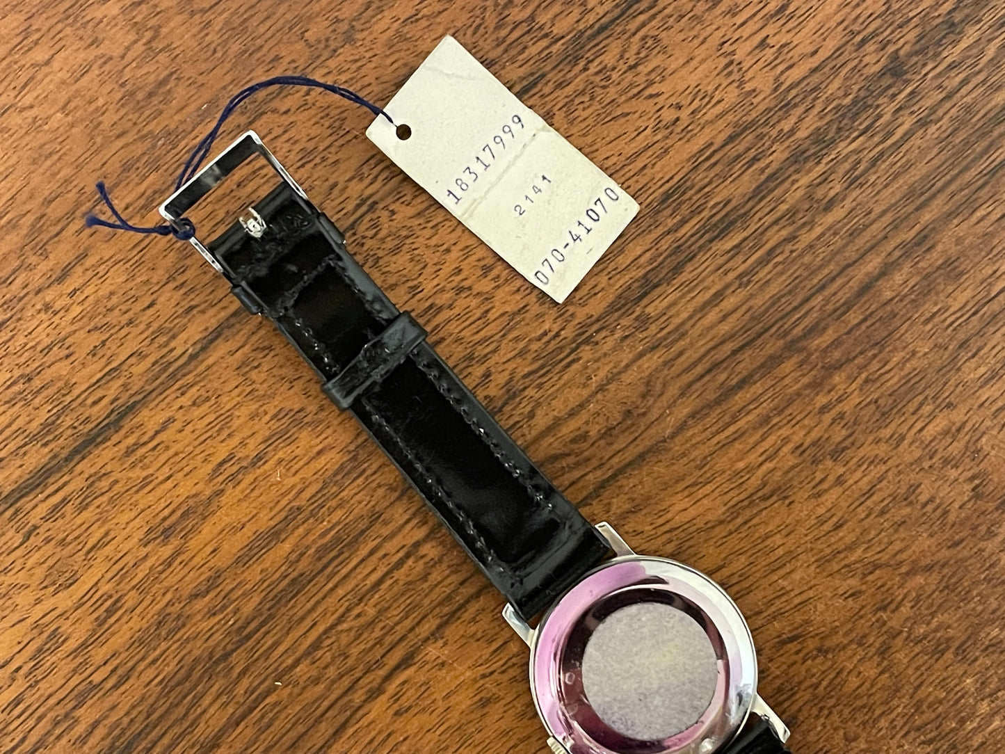 (1970s) Tissot 41070 Stylist dress watch - silver case - brushed green/orange gradient dial w/ white Roman numerals (NOS)
