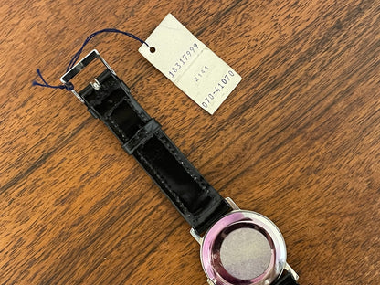 (1970s) Tissot 41070 Stylist dress watch - silver case - brushed green/orange gradient dial w/ white Roman numerals (NOS)
