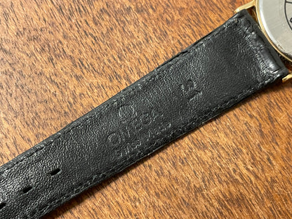 (1990s) Omega De Ville 195.0075 ultra thin dress watch - Cal. 1378 - cream dial w/ Roman numerals (NOS)