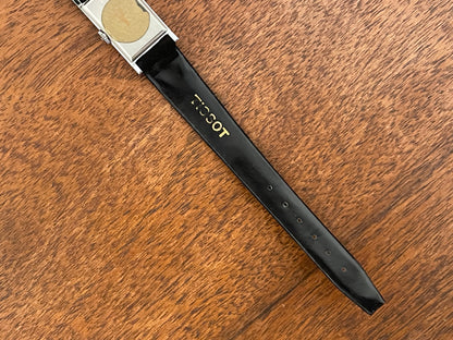 (1970s) Tissot 10676 Stylist “Tank” dress watch - blue sunburst dial w/ silver stick markers - small size (NOS)