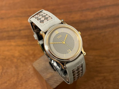 (1986) Citizen 2810-956141 SA dress watch - checkered dial w/ gold markers (NOS)