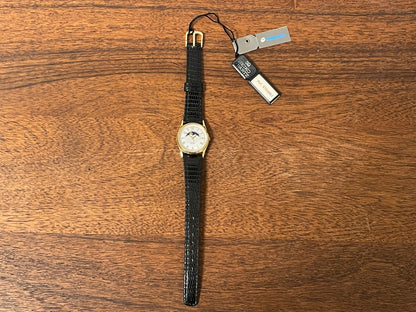 (1986) Seiko 2A24-0040 dress watch - white dial w/ moonphase & Roman numerals - small size (NOS)