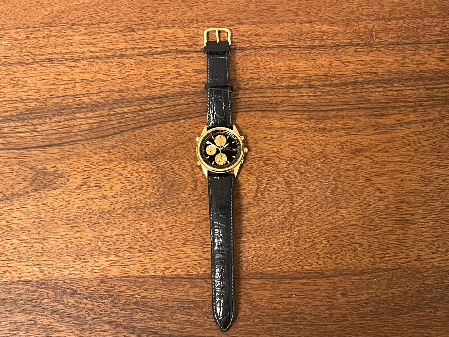 (1992) Seiko 7T32-7B3B “John Player Special” chronograph - black & gold