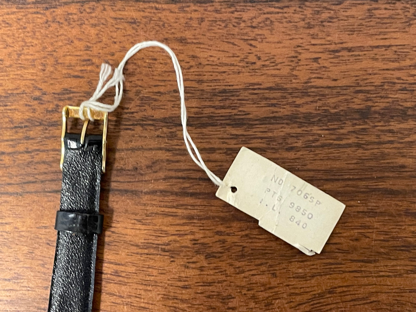 (1970s) Certina 706SP dress watch - gold plated case - black dial w/ diamond markers - small size (NOS)
