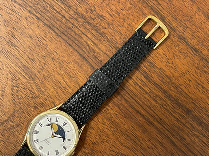(1984) Seiko 7434-7000 dress watch - cream dial w/ moonphase & Roman numerals