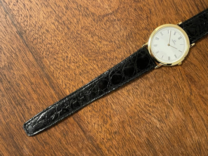 (1990s) Omega De Ville 195.0075 ultra thin dress watch - Cal. 1378 - cream dial w/ Roman numerals (NOS)