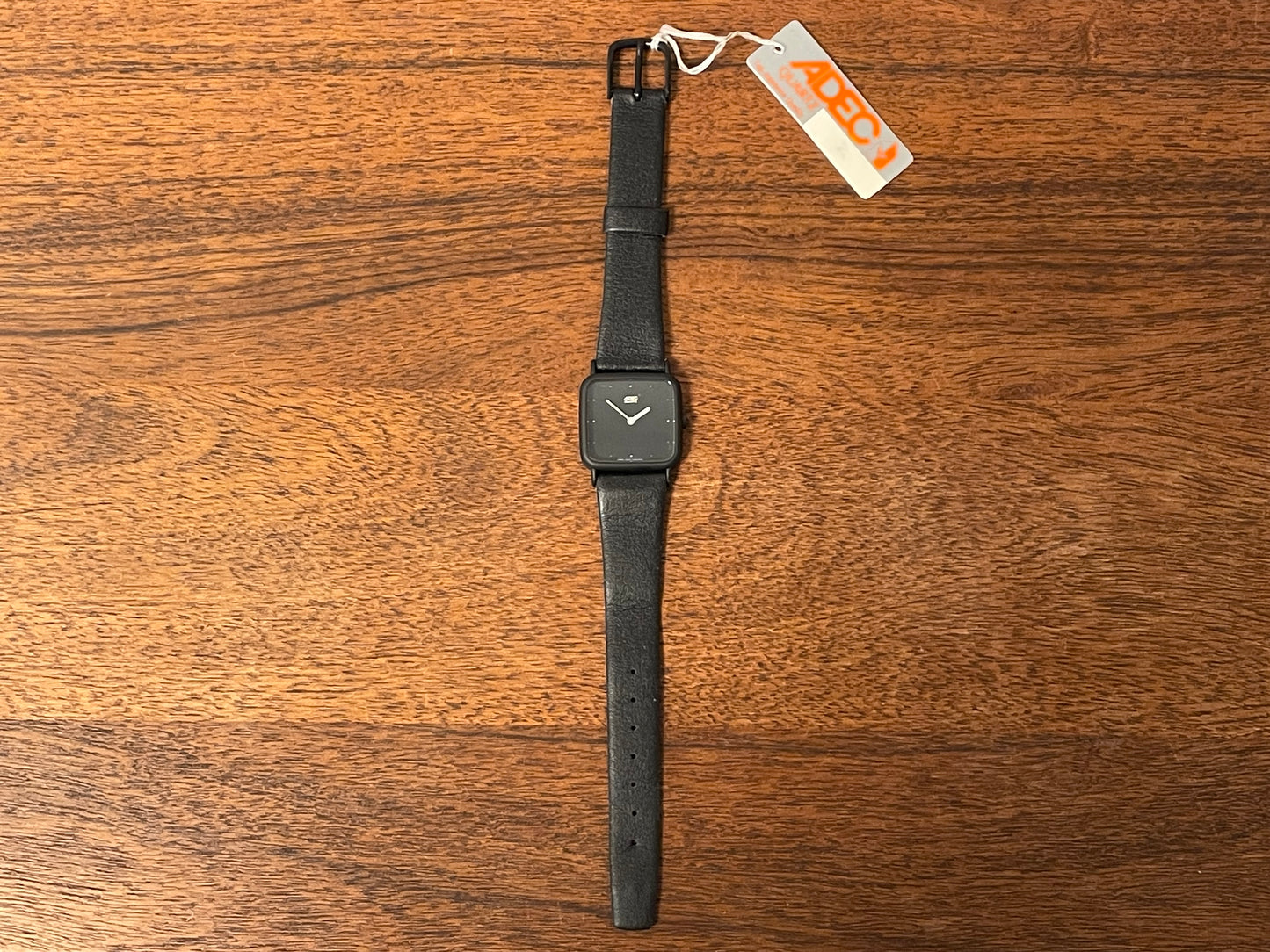 (1983) ADEC (by Citizen) 2028-395808 "TV case" - black case -  black dial w/ silver markers (NOS)