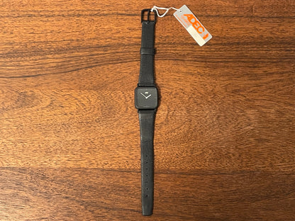 (1983) ADEC (by Citizen) 2028-395808 "TV case" - black case -  black dial w/ silver markers (NOS)