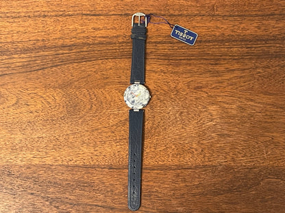 (1980s) Tissot RockWatch R150 light blue sodalite - mid size model (NOS)