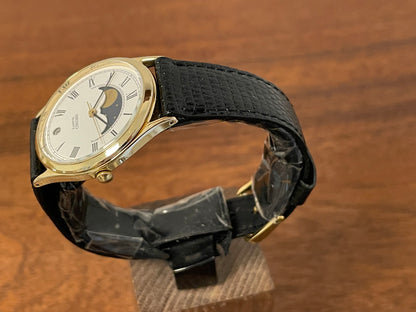 (1984) Seiko 7434-7000 dress watch - cream dial w/ moonphase & Roman numerals